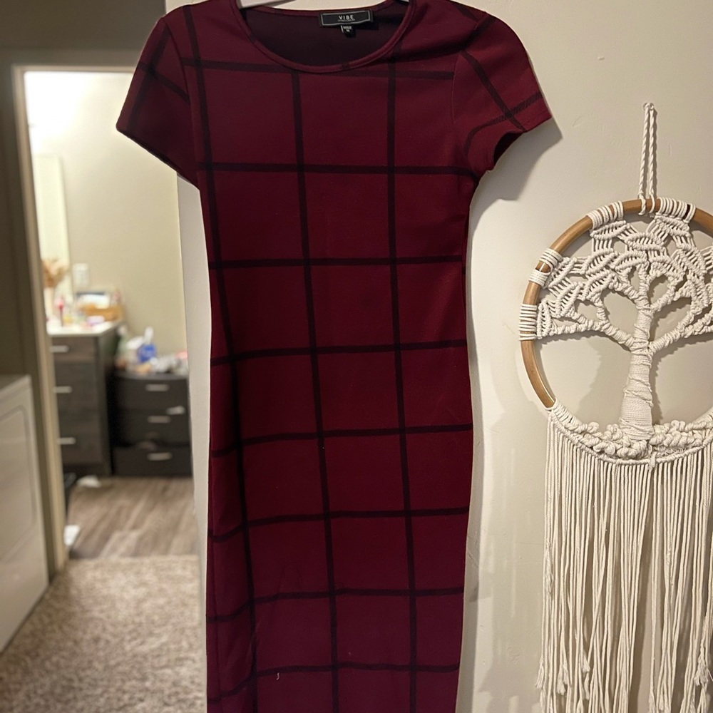 Beautiful red and black dress.
